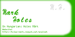 mark holes business card